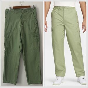 Nike SB Club Cargo Pants Oil Green Ripstop Skateboard Y2k M / 32